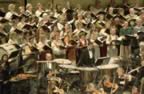 Choral director Cheryl Anderson joins the sopranos (49kb)