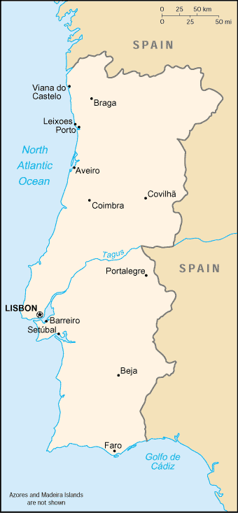 Map of Portugal