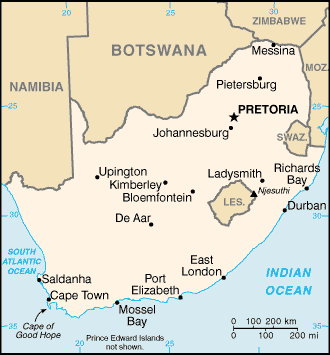 Map of South Africa