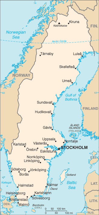 Map of Sweden