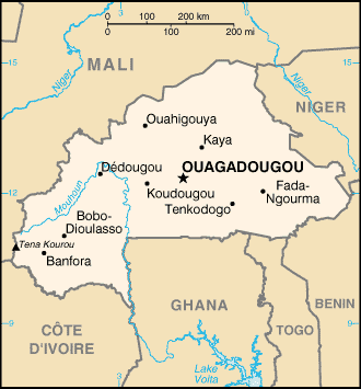 Map of Burkina Faso