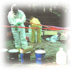 Special Agents cleaning up meth lab