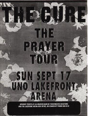 Cure concert flyer for New Orleans