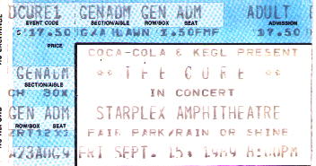 my ticket to the Dallas show.