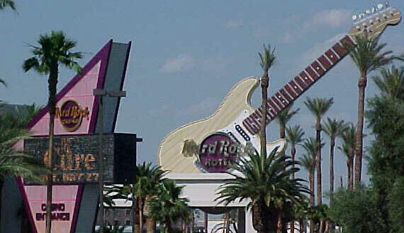 Outside of the Hard Rock Hotel