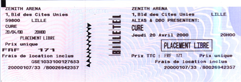 Ticket for Lille, France