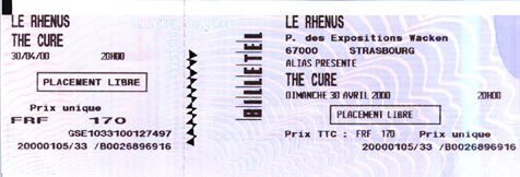 Ticket for Strasbourg, France