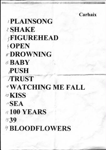 Setlist from Brittany