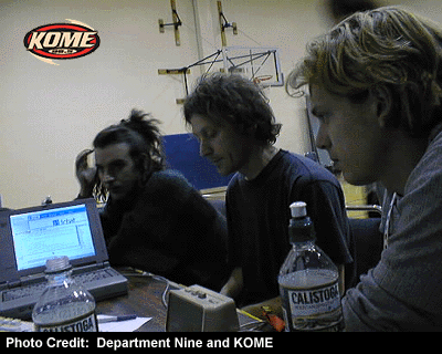 Simon, Perry and Jason at the KOME chat in 1997