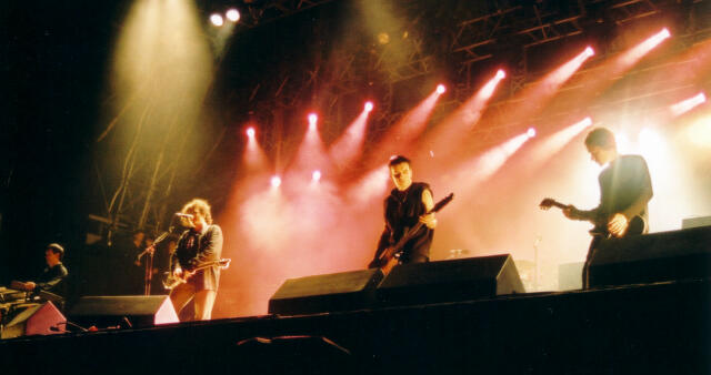 The Cure onstage in Frauenfeld, Switzerland