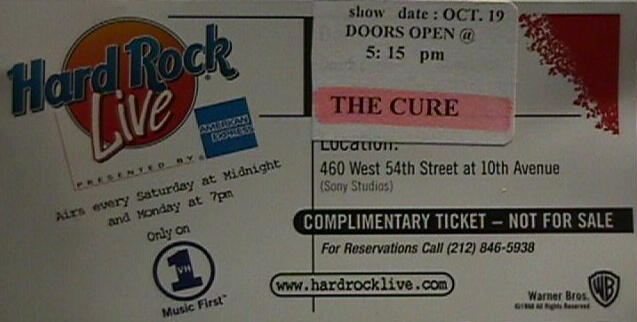 More valuable than gold!!! Ticket for the HRL Taping.