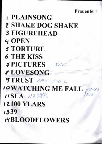 Setlist for Frauenfeld