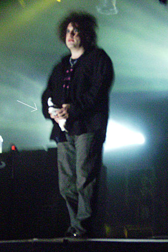 Robert holding the Thank You banner