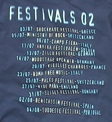 Close-up of the back of the t-shirt